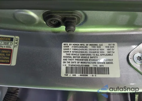 2018 Honda Cr-V Ex from USA, damaged, VIN 7FARW2H53JE016668